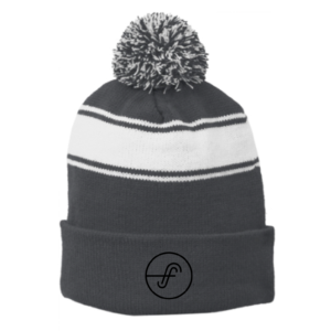 Striped Pom Beanie