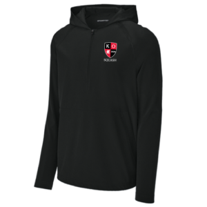 Classic 1/2 Zip Long Sleeve Hooded Jacket