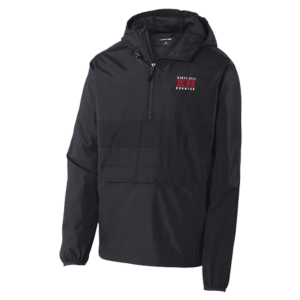 Navy/White Anorak 1/4 Zip Hooded Pullover Jacket