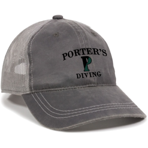 Charcoal/Grey Weathered Trucker Cap